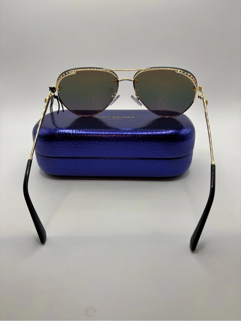Kurt Geiger  Aviator Sunglasses with Jewels